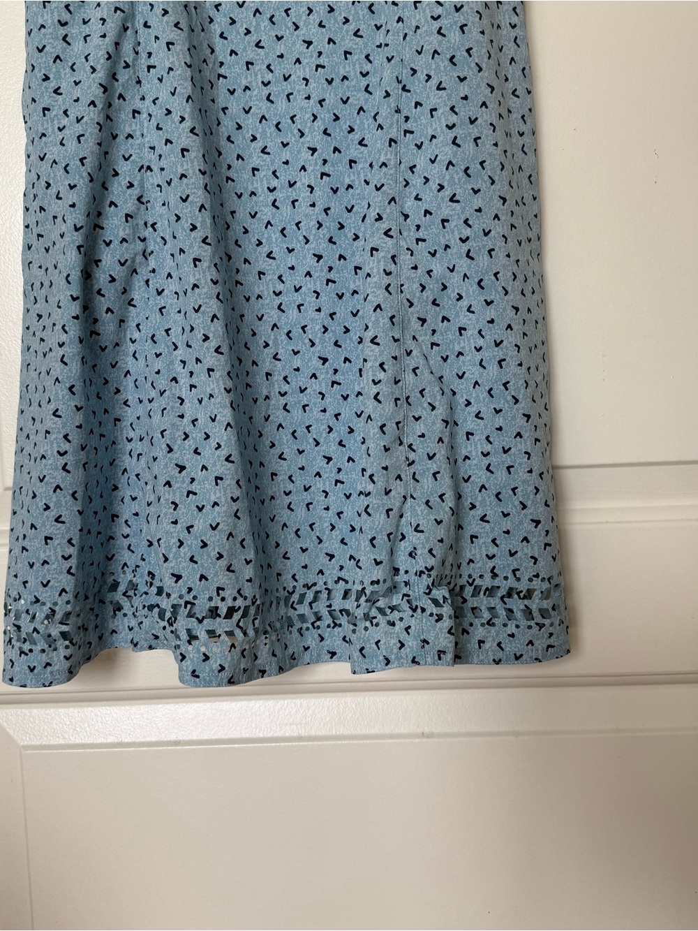 Toad&Co Light Blue Sleeveless Printed Midi Dress with pockets - Picture 4 of 9